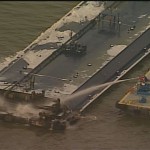Barge Fire off Galveston